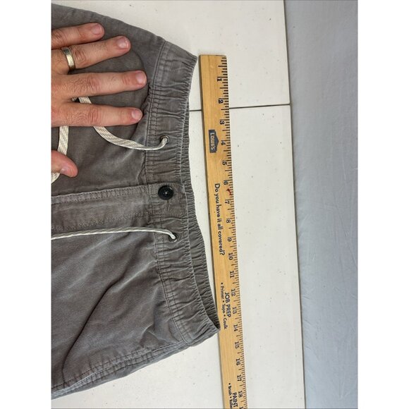 Vuori Men's Corduroy Optimist‎ Pants Elastic Drawstring Waistband Gray Size S - Picture 10 of 12